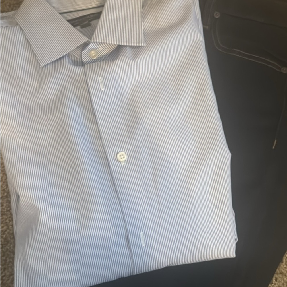 Banana Republic Men's Blue Striped button Shirt M and Banana Republic Denim Jean